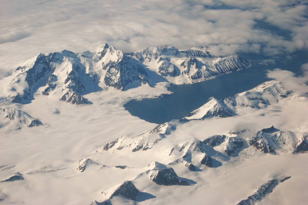 First sight of Svalbard: snowy, fjords and mountains