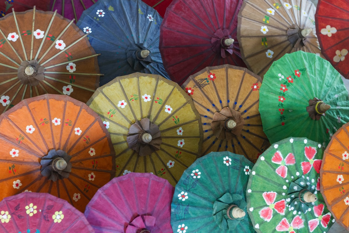 Handmade paper parasols